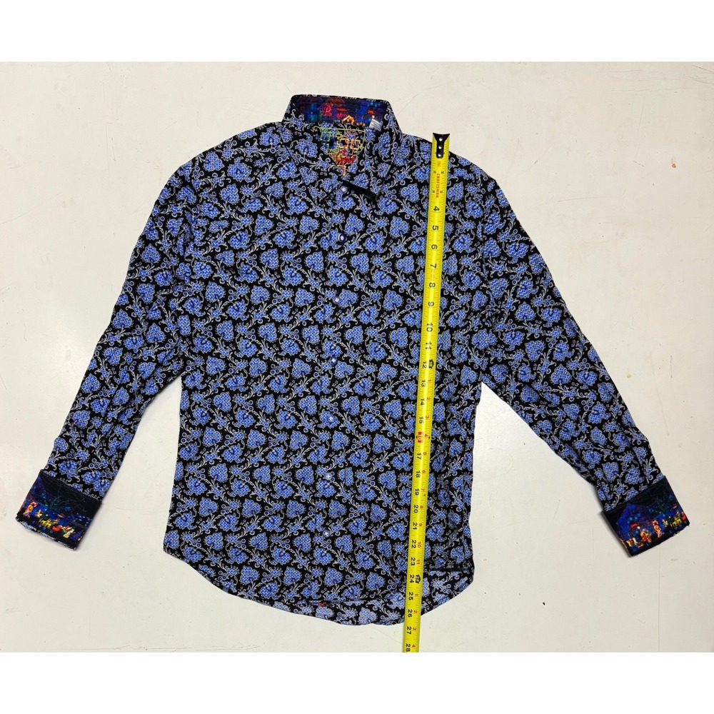Robert Graham Mens Button Down Shirt Long Sleeve Paisley Flip Cuff